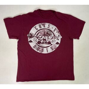 Guns N Roses Graphic T-shirt Women Large Red Short Sleeve Music
